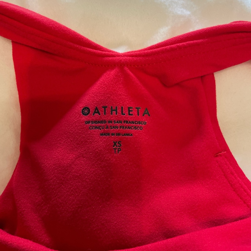 Red Athleta Tank/ Bra